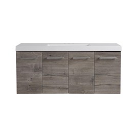 GABINETE PARA BAÑO STELLA CAFÉ CON LAVABO 56.5 X 123.2 X 47.6 CM EMPOTRABLE
