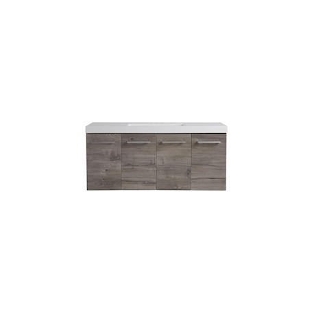 GABINETE PARA BAÑO STELLA CAFÉ CON LAVABO 56.5 X 123.2 X 47.6 CM EMPOTRABLE