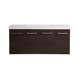 MUEBLE PARA BAÑO STELLA CAFÉ CON LAVABO 123.2 X 56.5 X 47.6 CM EMPOTRABLE