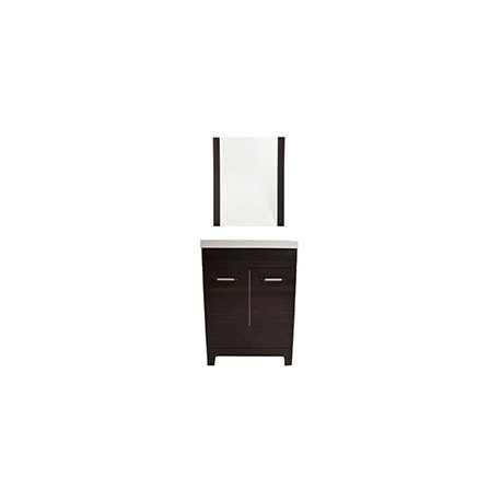 MUEBLE PARA BAÑO STANCLIFF CAFÉ CON LAVABO Y ESPEJO 86.5 X 62.2 X 47.6 CM DE PISO