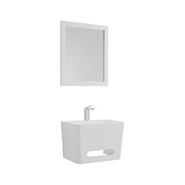 VANITY SAN DENIS 40 X 58 CM, BLANCO CON TOALLERO Y