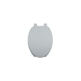 ASIENTO PARA BAÑO PLÁSTICO ALARGADO BLANCO FRENTE ABIERTO BEMIS