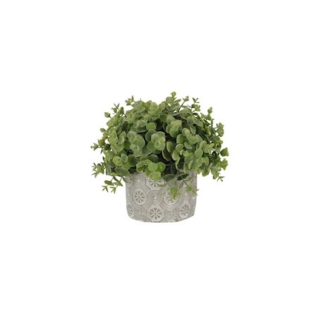 PLANTA ARTIFICIAL DECORATIVA DE CERÁMICA EUCALIPTO