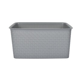 GAVETA GRANDE 39.5 X 26.8 X 19.2 CM GRIS HOME & HOME