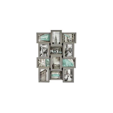 PORTARRETRATOS 12 FOTOS GRIS