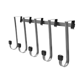 GANCHO PARA PUERTA GRIS 5 PIEZAS