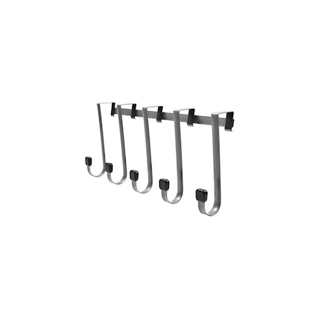 GANCHO PARA PUERTA GRIS 5 PIEZAS