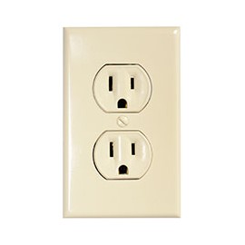 CONTACTO DÚPLEX CON PLACA 15 AMPERES MARFIL