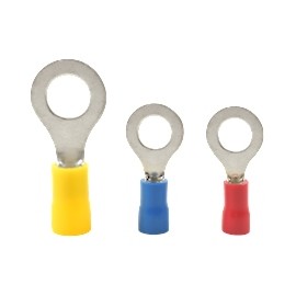 TERMINALES AISLADAS TIPO ANILLO CALIBRE 14, 12 Y 10 AWG VARIOS COLORES DROF 12 PIEZAS