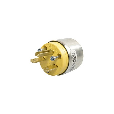 CLAVIJA REDONDA 15 AMPERES 250 VOLTS AMARILLO LEVITON