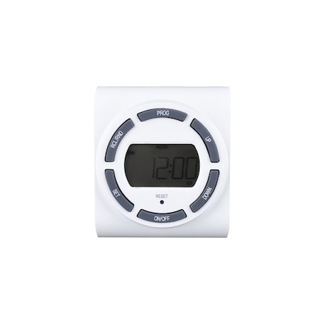 TEMPORIZADOR DIGITAL PROGRAMABLE 2 SERVICIOS 7 DÍAS BLANCO