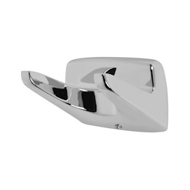 GANCHO DOBLE MOEN METAL PLATA