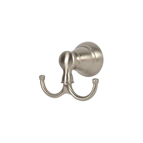 GANCHO DOBLE METAL PLATA