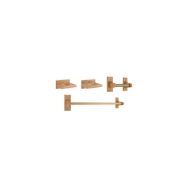 JUEGO DE ACCESORIOS DE BAÑO LEYVA 4 PIEZAS MADERA