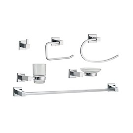 JUEGO DE ACCESORIOS PARA BAÑO DE ALEACIÓN DE ZINC 6 PIEZAS