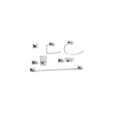 JUEGO DE ACCESORIOS PARA BAÑO DE ALEACIÓN DE ZINC 6 PIEZAS