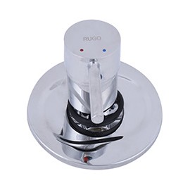 MEZCLADORA MONOMANDO PARA TINA O REGADERA 1/2 PULGADA PLATA RUGO