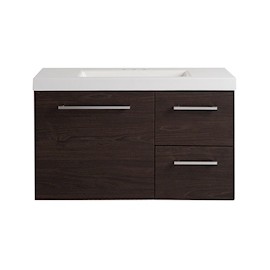 GABINETE PARA BAÑO LARISSA CAFÉ CON LAVABO 92.71 X 47.62 X 56.38 CM EMPOTRABLE