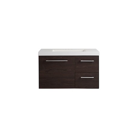 GABINETE PARA BAÑO LARISSA CAFÉ CON LAVABO 92.71 X 47.62 X 56.38 CM EMPOTRABLE