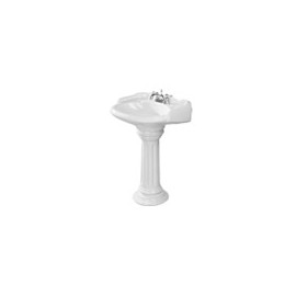 LAVABO CON PEDESTAL ROYALTY 4" BLANCO
