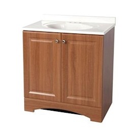 MUEBLE PARA BAÑO GLACIER BAY EN GOLDEN PECAN CAFÉ CLARO 76.2 X 46.76 X 81.28 CM DE PISO