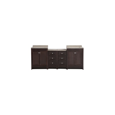 MUEBLE PARA BAÑO DELRIDGE CHOCOLATE CON LAVABO 62.23 X 47.62 X 89.94 CM DE PISO 4 PIEZAS