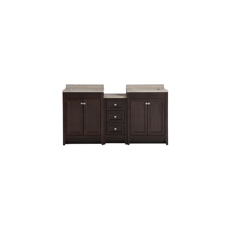 MUEBLE PARA BAÑO DELRIDGE CHOCOLATE CON LAVABO 62.23 X 47.62 X 89.94 CM DE PISO 3 PIEZAS
