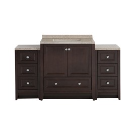 MUEBLE PARA BAÑO DELRIDGE CAFÉ CON LAVABO 89.91 X 77.47 X 47.62 CM DE PISO