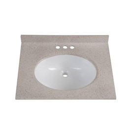 LAVABO EMPOTRABLE DE MÁRMOL RECTANGULAR GRIS 25.4 X 62.23 X 47.63 CM