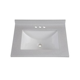 LAVABO MALLORCA EMPOTRABLE MÁRMOL RECTANGULAR GRIS CLARO 62.2 CM