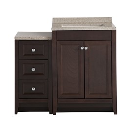 MUEBLE PARA BAÑO DELRIDGE CHOCOLATE CON LAVABO 62.2 X 47.4 X 89.9 CM DE PISO