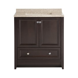 MUEBLE PARA BAÑO DELRIDGE CHOCOLATE CON LAVABO 89.91 X 77.47 X 47.62 CM DE PISO