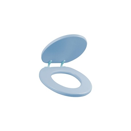 ASIENTO PARA BAÑO ACOLCHADO REDONDO AZUL FRENTE CERRADO BEMIS