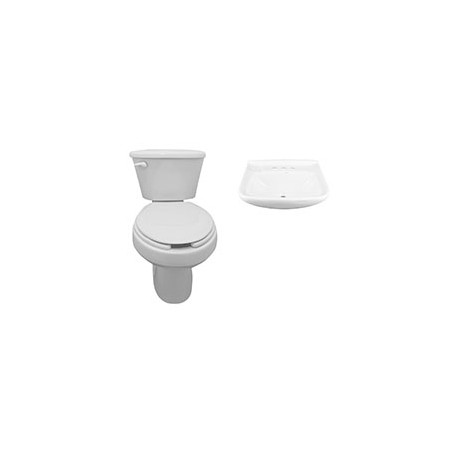 PAQUETE SANITARIO DICA 2 PIEZAS REDONDO 4.8 L BLANCO INCLUYE LAVABO