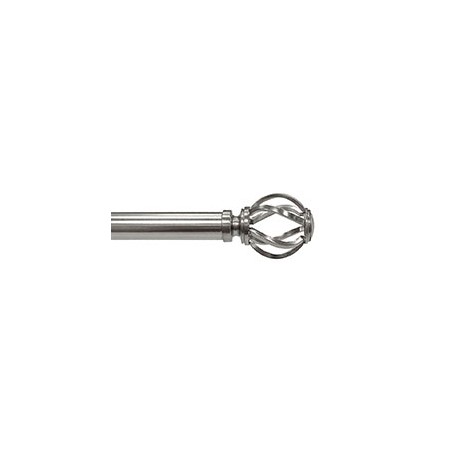 SET DE CORTINERO AJUSTABLE SENCILLO ESTILO JAULA DE 71.12 A 120 CM PLATA
