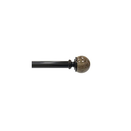SET DE CORTINERO AJUSTABLE SIMPLE ESTILO BOLA DE MARMOL DE 182 A 365 CM BRONCE LUSTRADO