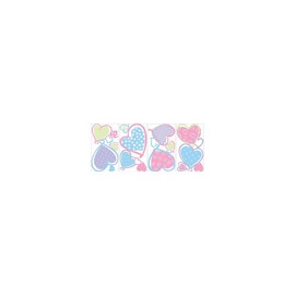 STICKERS CORAZONES MULTICOLORES ROOM MATES