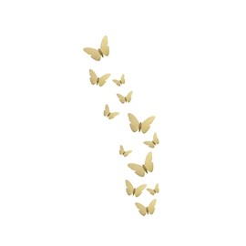 MARIPOSAS 3D DORADA F. 12 PZAS BETTER PLACE