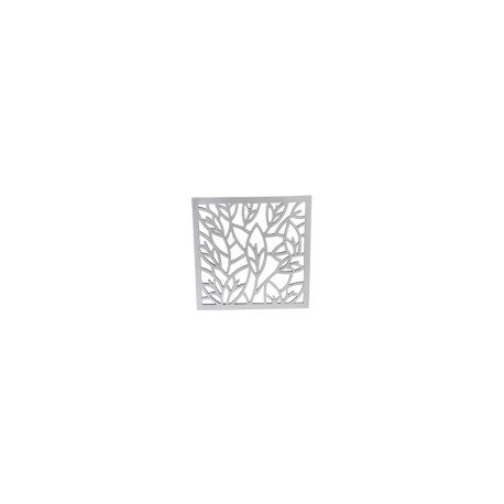 FIGURA DECORATIVA HOJAS 40X40 SILVER
