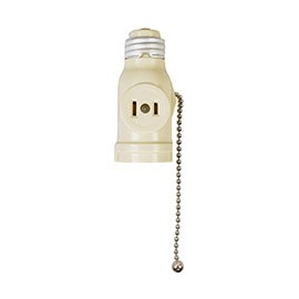 SOCKET LADRÓN CON APAGADOR MARFIL LEVITON