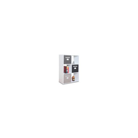 ORGANIZADOR MELAMINA DE 6 CUBOS BLANCO