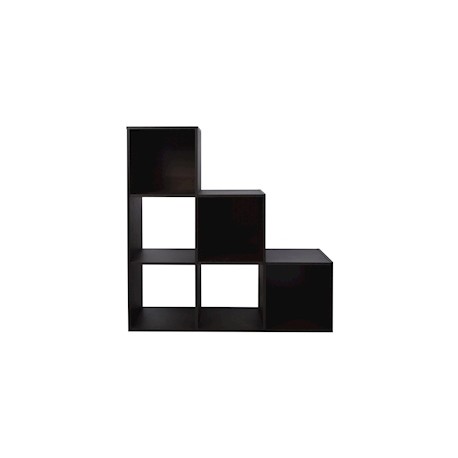 ORGANIZADOR DE 6 CUBOS DE MELAMINA 91.14 X 91.14 X 29.54 CM CAFÉ EXPRESSO