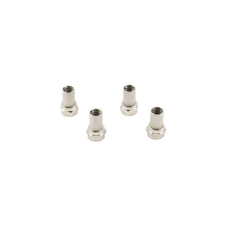 CONECTORES MACHO TIPO F PLATA 4 PIEZAS