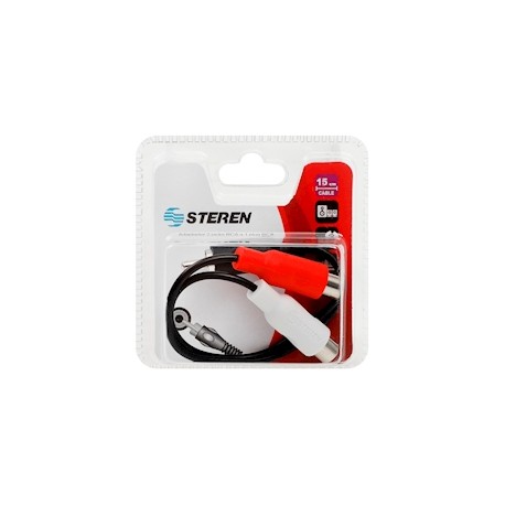 ADAPTADOR 2 JACKS RCA A 1 PLUG RCA NEGRO