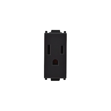 CONTACTO SENCILLO ALPHA 127/250 VOLTS 15 AMPERES NEGRO ESTÉVEZ