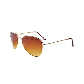 LENTES DE SOL AVIADOR 20.32 X 6.35 X 3.17 CM DORADO
