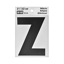 LETRA "Z" REFLEJANTE NEGRA DE 7.62 X 6.3 CM