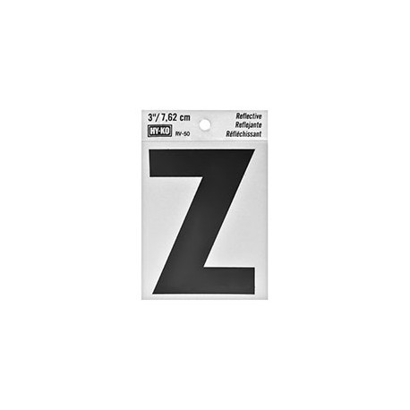 LETRA "Z" REFLEJANTE NEGRA DE 7.62 X 6.3 CM