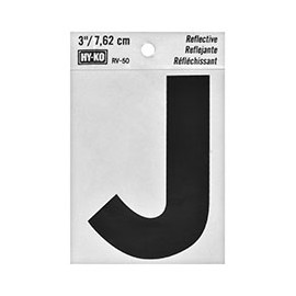 LETRA J NEGRA DE 7.62 X 6.3 CM