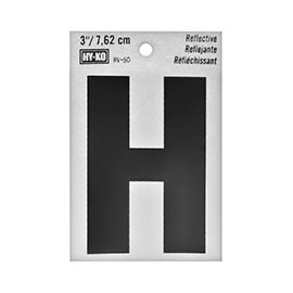 LETRA "H" NEGRA DE 7.62 X 6.3 CM